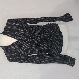 Vintage silk City DKNY wrap blouse black Size medium